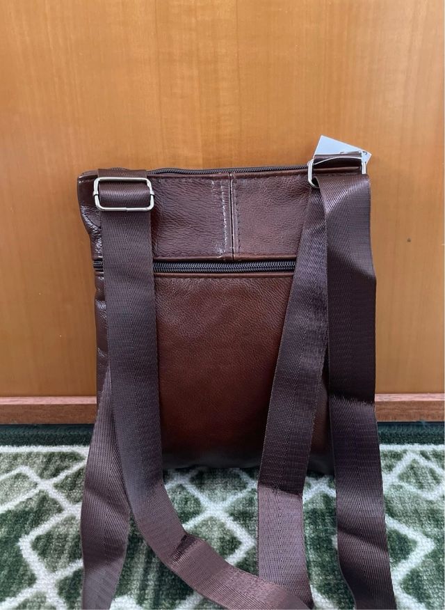 Borsello vera pelle marrone