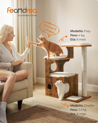 Tiragraffi, Albero per Gatti di Truciolato Alto 86