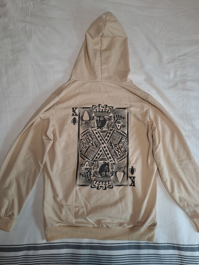 Sudadera beige Rey de Picas