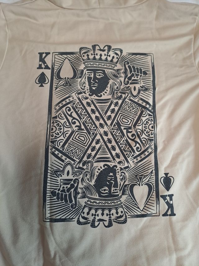 Sudadera beige Rey de Picas