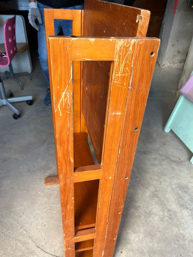 Scaffale pieghevole in legno massello