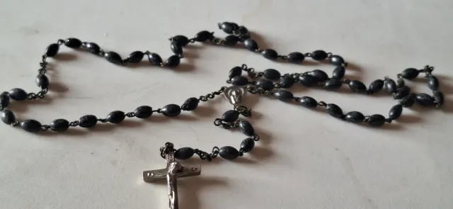 Rosario negro con cruz