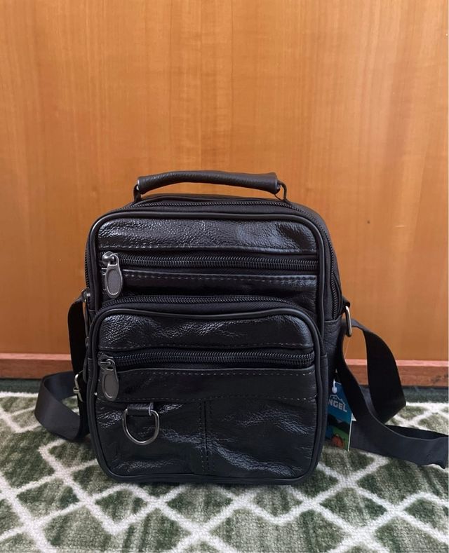 Borsello vera pelle nero