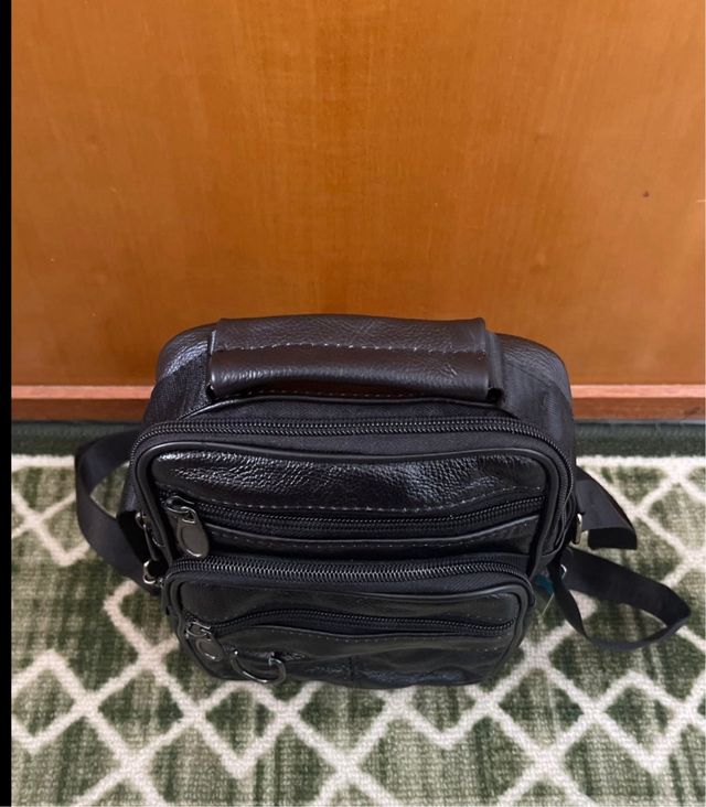 Borsello vera pelle nero