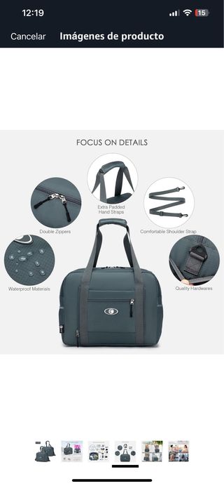 2 Bolsos de Viaje Cabina Aerolínea