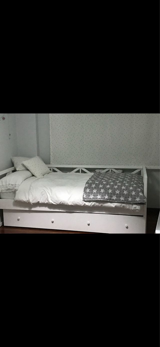 Cama nido blanca madera