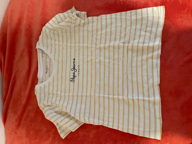 Camiseta Pepe Jeans rayas blancas y amarillas