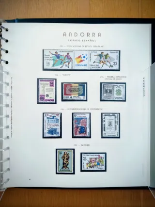 ÁLBUM SELLOS ANDORRA CORREO ESPAÑOL 1963/1987