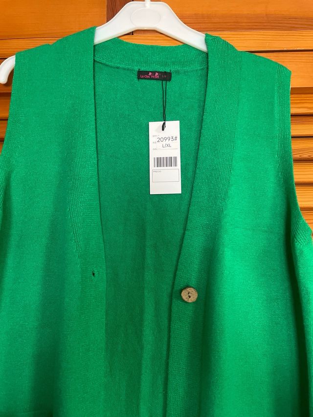 Chaleco de punto largo 