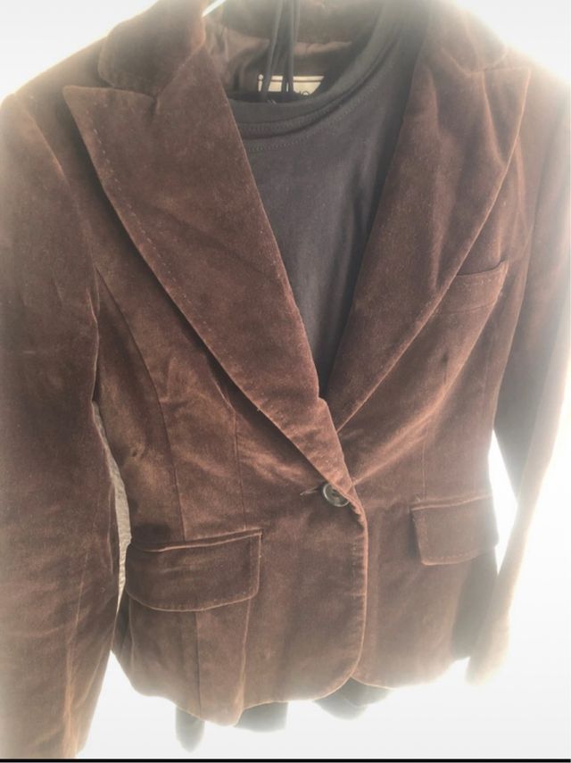 Blazer terciopelo Mango marrón