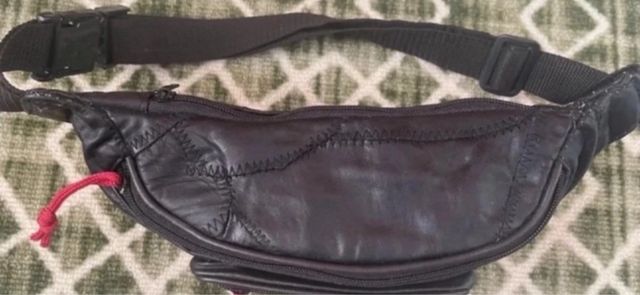 Marsupio vera pelle nero