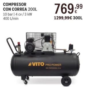 Compresor Vito Pro Power 200L