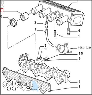 Tubo junta colector admisión Alfa Romeo 155 /164 N