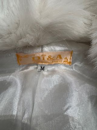 chaqueta blanco con pelo sintético