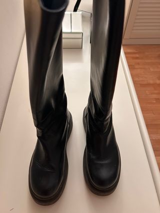 Stivali in pelle Mr. Boots neri