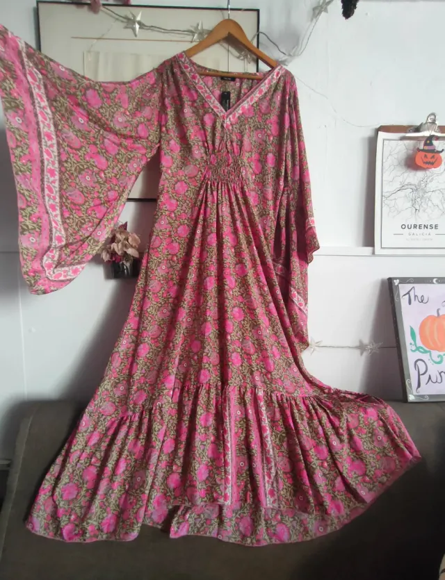 Vestido Boho Hindu Talla Única