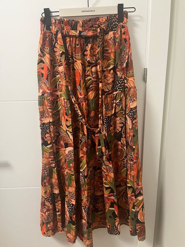 Falda larga Springfield estampado floral