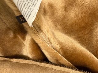 Chaquetón Adolfo Dominguez Piel Vuelta Beige.