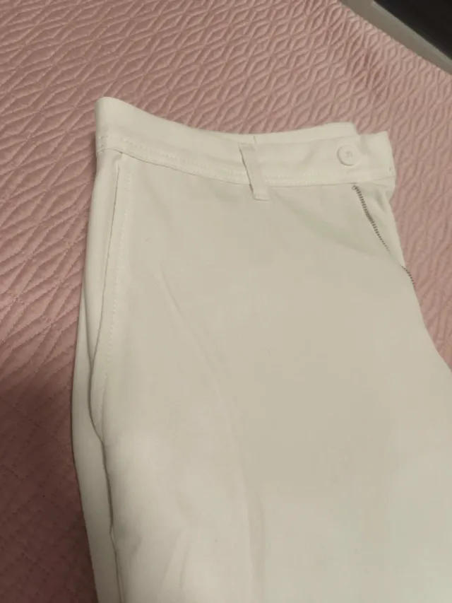 Pantalón de vestir blanco hombre