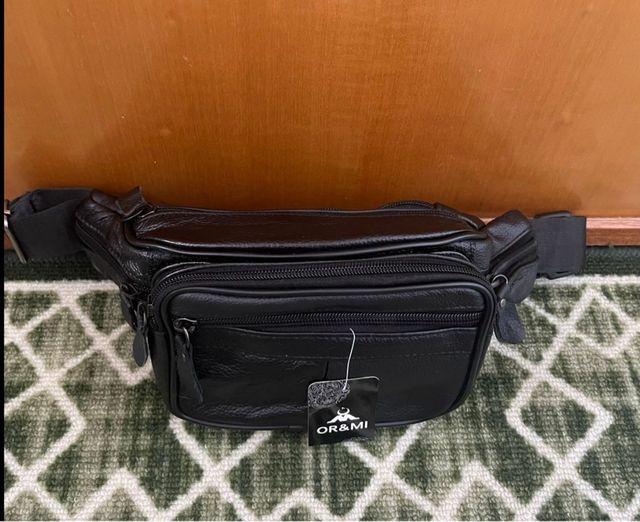 Marsupio OR&MI vera pelle nero