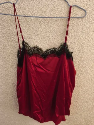 Cuerpo lencero Sandro seda natural y encaje