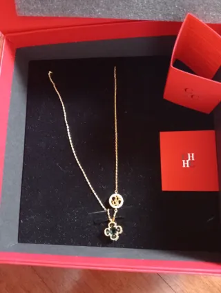 Colgante Carolina Herrera Oro y Verde