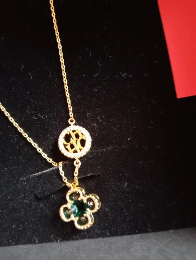 Colgante Carolina Herrera Oro y Verde