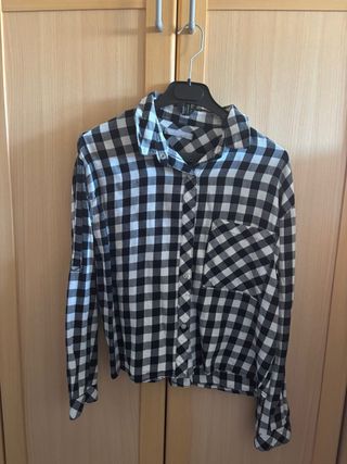 Camisa cuadros blanco y negro