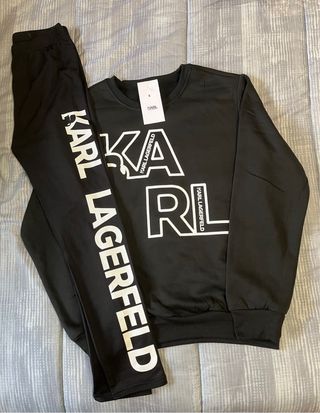 Conjunto Karl Lagerfeld Mujer Negro/Blanco