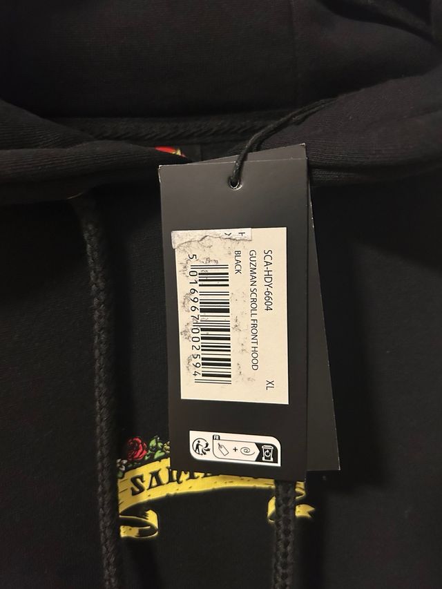Sudadera Santa Cruz Guzmán Talla XL Negra