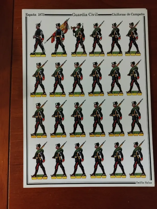 Recortables Guardia Civil Uniforme Campaña 1873