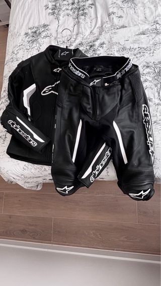 Mono 2 piezas Alpinestars Missile v2 Negro/Blanco