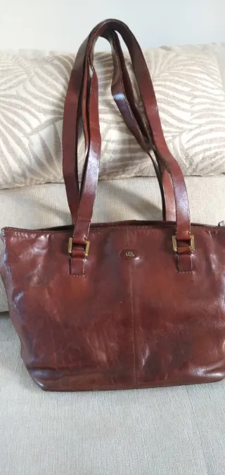 Borsa The Bridge donna in vera pelle marrone