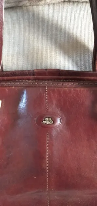 Borsa The Bridge donna in vera pelle marrone