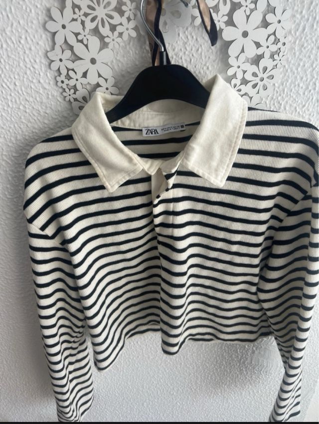 Polo corto rayas Zara