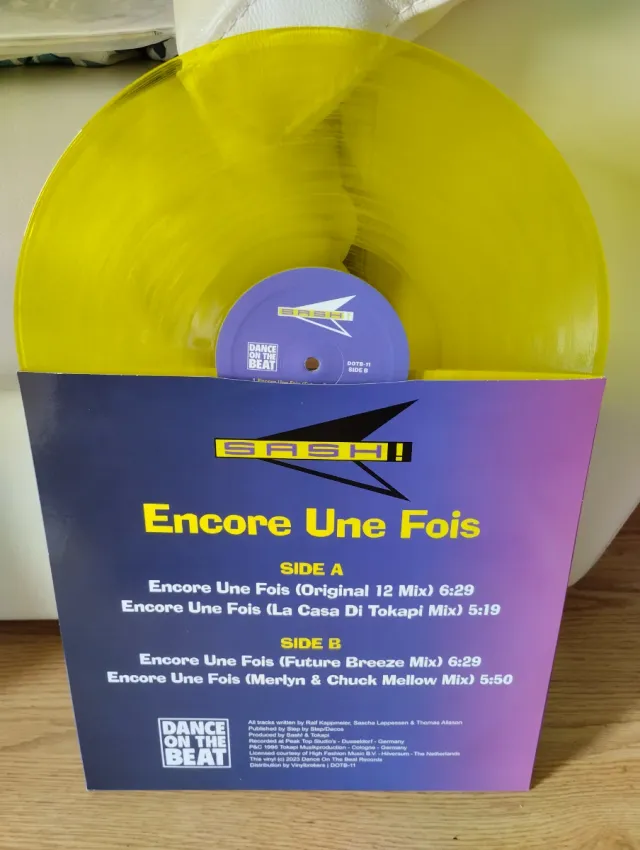 Vinilo Sash! - Encore Une Fois