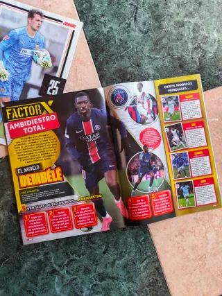 Revistas jugón + dorso cromos conmemorativos