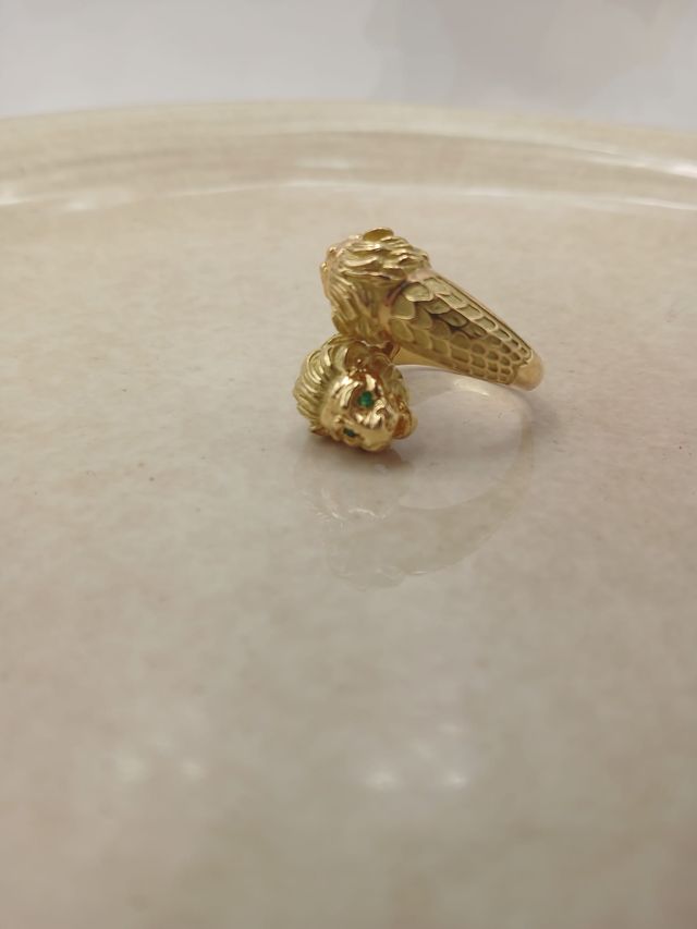 Anillo leones en Oro 18kl