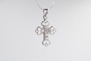 P22987SNJB Colgante Oro Blanco 18 k con circonitas