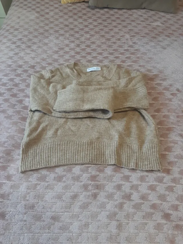 Jersey beige de punto
