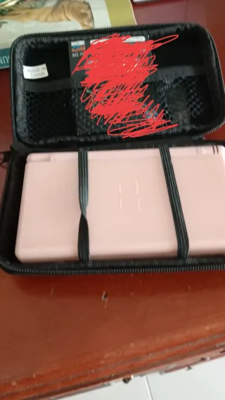 Nintendo DS Rosa con funda