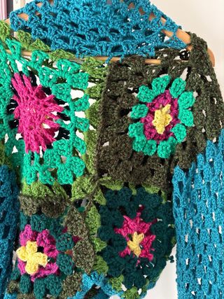 Jersey Crochet Talla S Flores