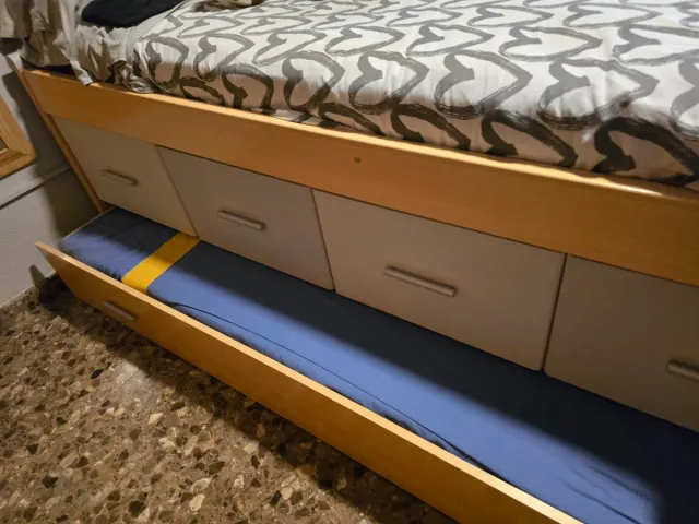Cama nido con cajones y cama extra