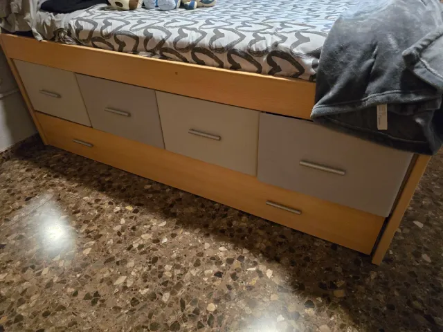 Cama nido con cajones y cama extra