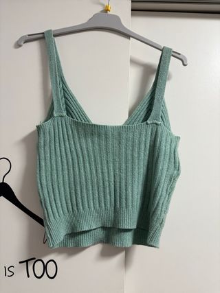 Top de lana verde