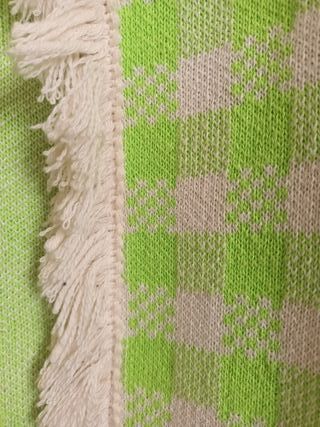 Giacca donna i-sik verde e bianca con frange