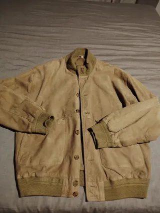 Giacca vera pelle scamosciata tg 52 vintage Y2K