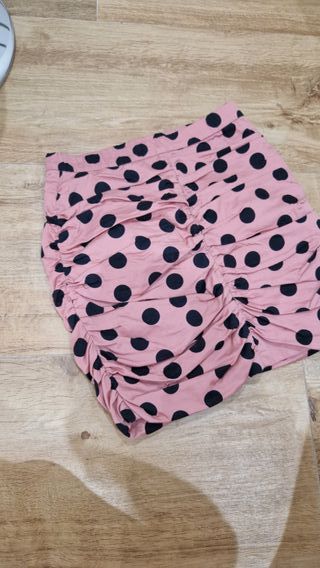 Falda mujer lunares rosa