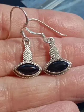 Pendientes Plata Ley onix