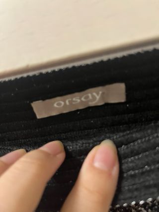 Falda de fiesta plateada y negra